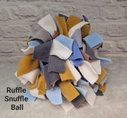 Ruffle snuffle ball, snuffle ball, snuffle ball for dogs, fleece snuffle ball